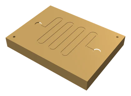 Microfluidic mould in brass