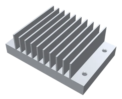 Heat sink with thin fins